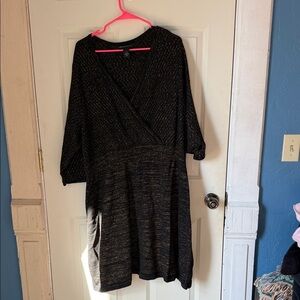 Lane Bryant Elegant Black and Gold Dress